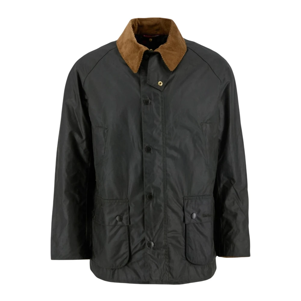 Barbour Mens Ashby Water Resistant Windproof Long Sleeve Wax Jacket - Sage SG91 - XL - Image 3