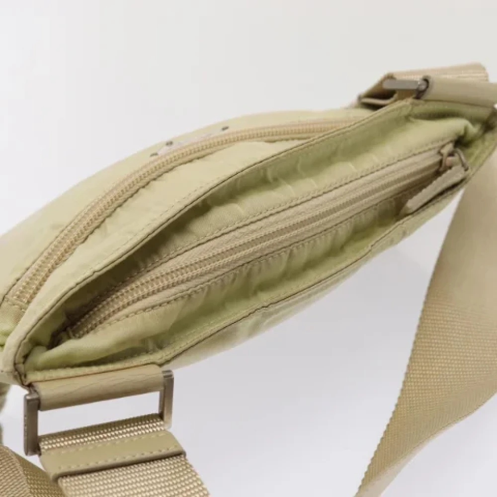 Prada Vintage Pre-owned Canvas prada-bags Beige Dames