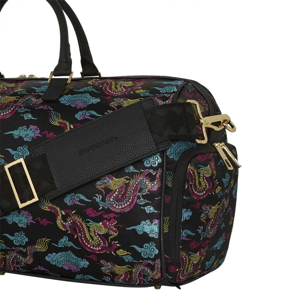 Sprayground Geborduurde draak reistas Multicolor Heren