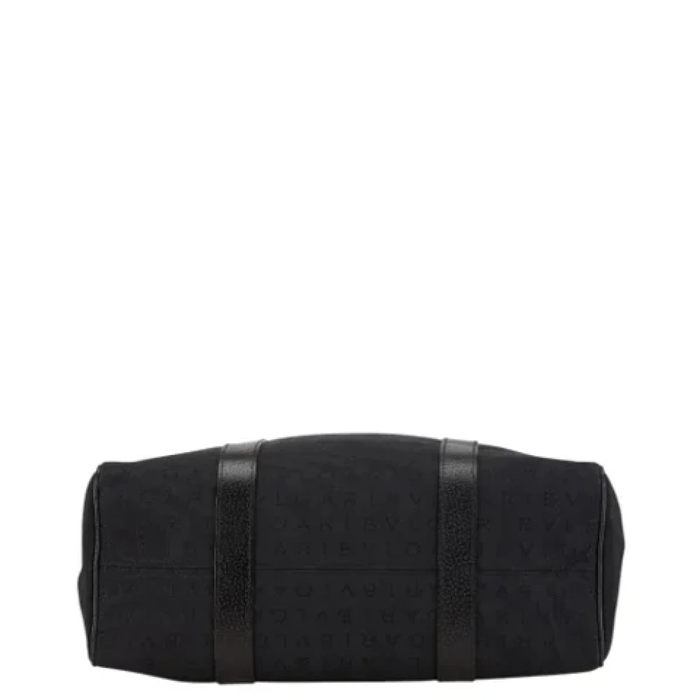 Bvlgari Vintage Pre-owned Canvas shoulder-bags Black Dames
