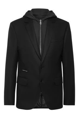 Vattenavvisande Ull Blazer med Huva