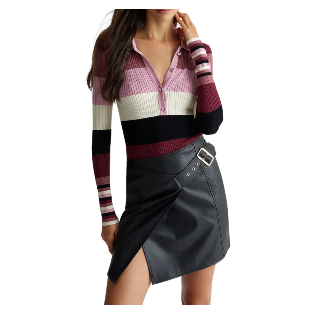 Liu Jo Roze Trui met Lurex Strepen Multicolor Dames