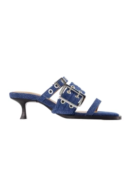 Mule med spänne i denim