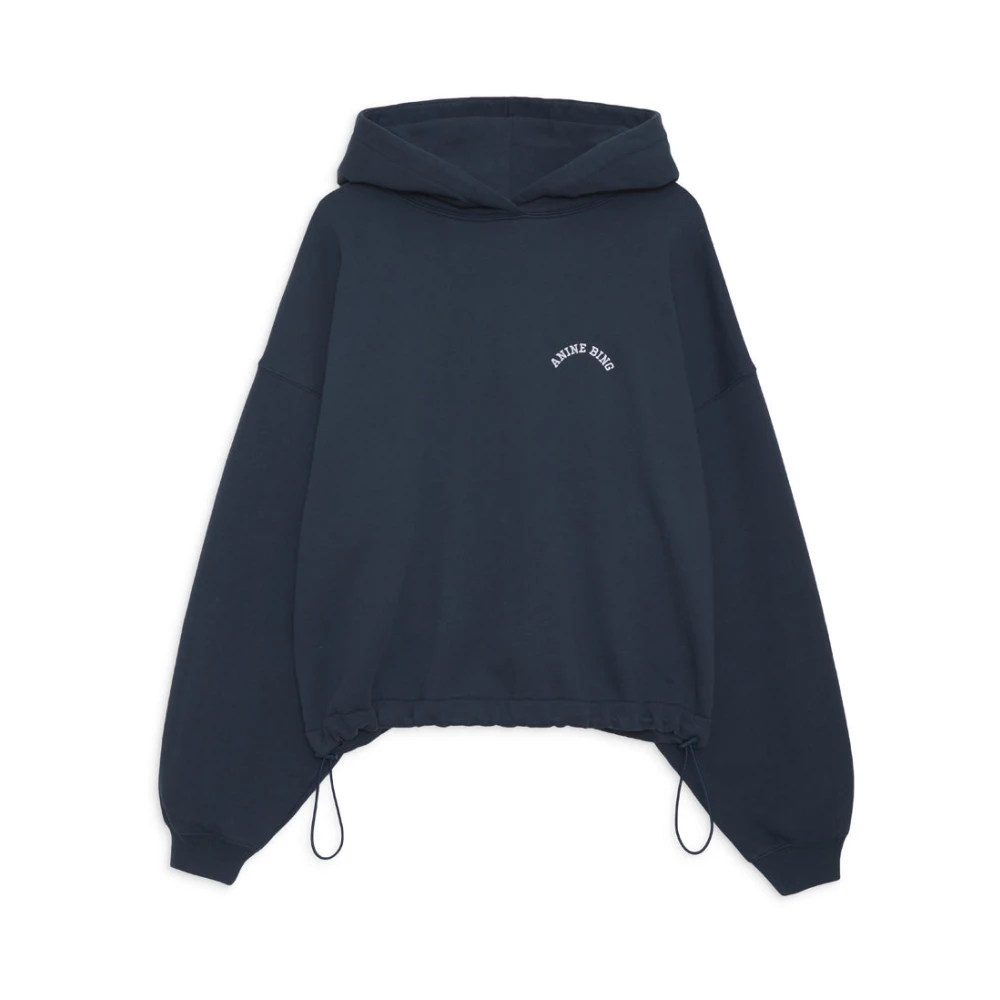 Anine Bing Navy Oversized Lucy Hoodie Blue Dames