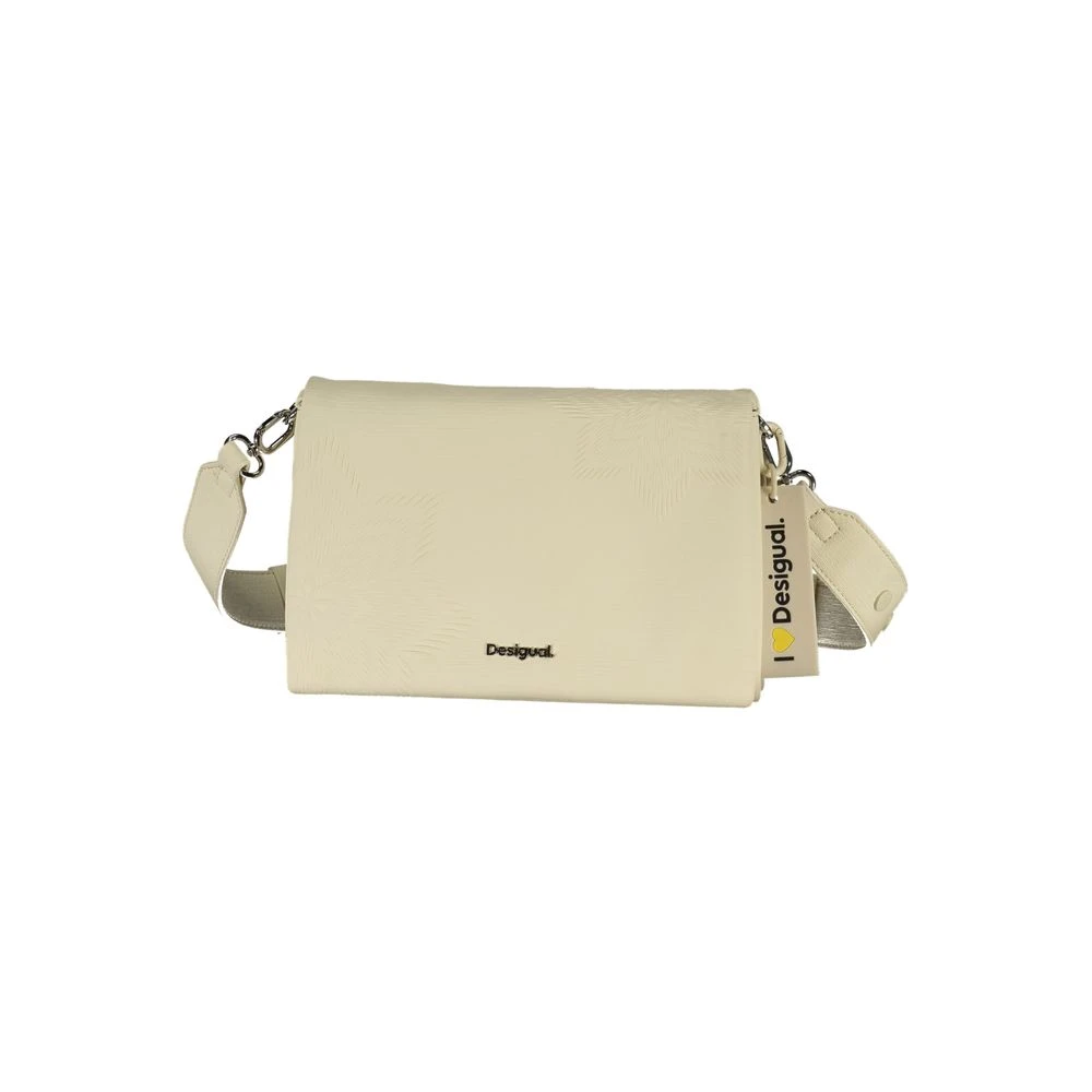 Desigual Women's White Handbag With Adjustable Shoulder Strap