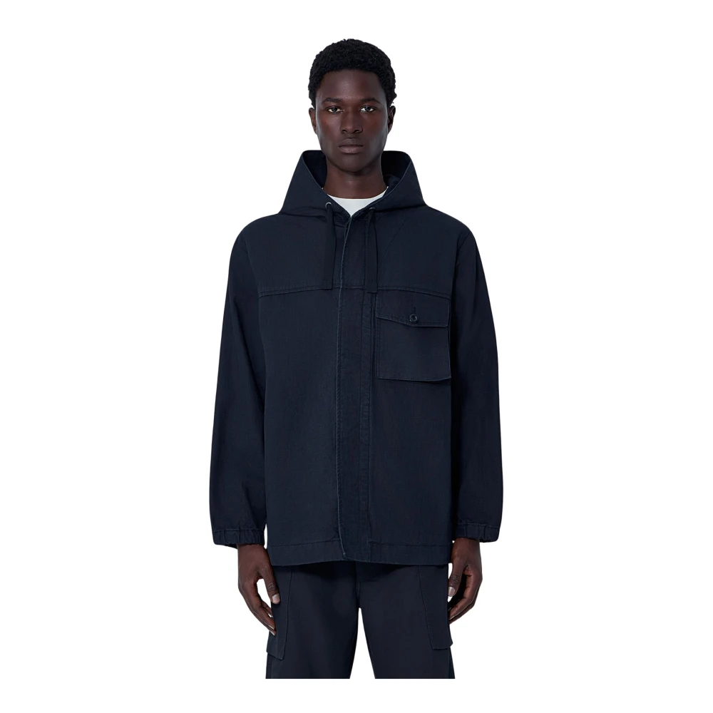 Margaret Howell Uomo Blu - Hooded Utility Jacket - Jackets - L