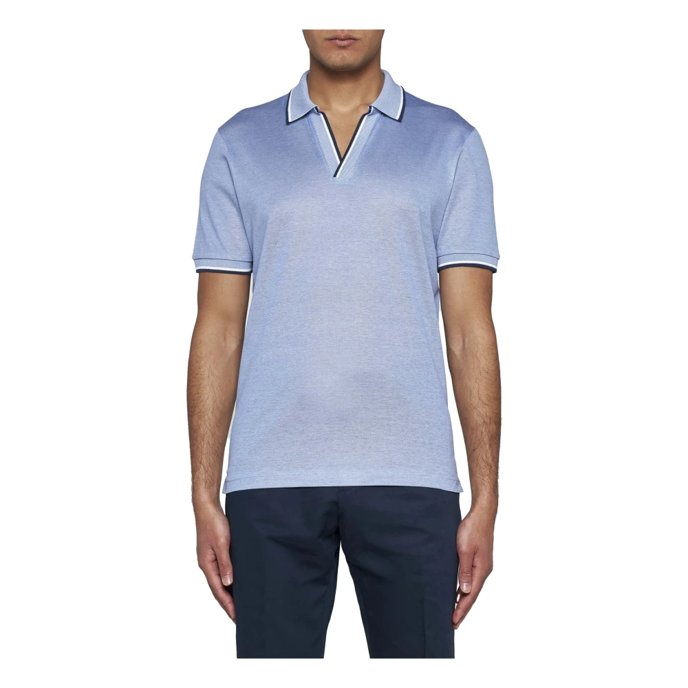 D4.0 Lichtblauwe T-shirts en Polos Blue Heren