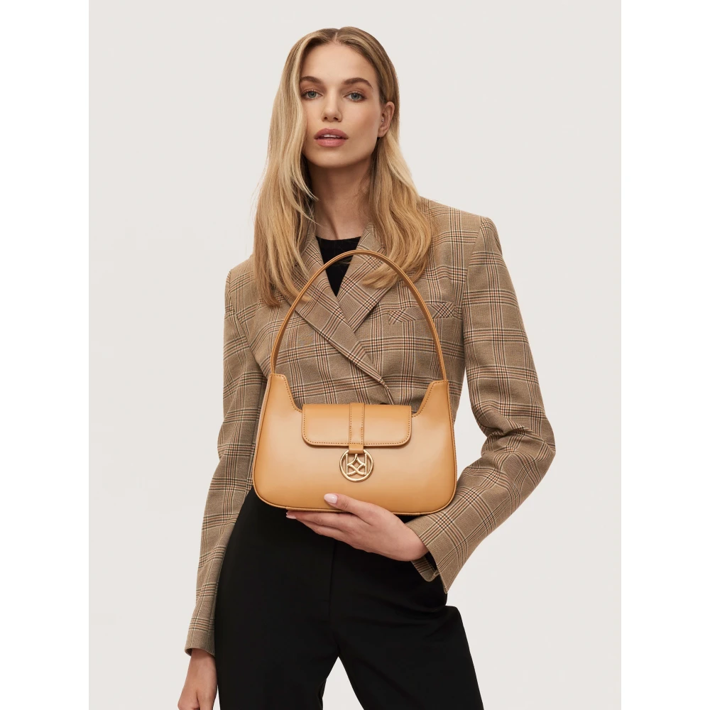Kazar Lichtbruine Baguette Tas met Klep Brown Dames