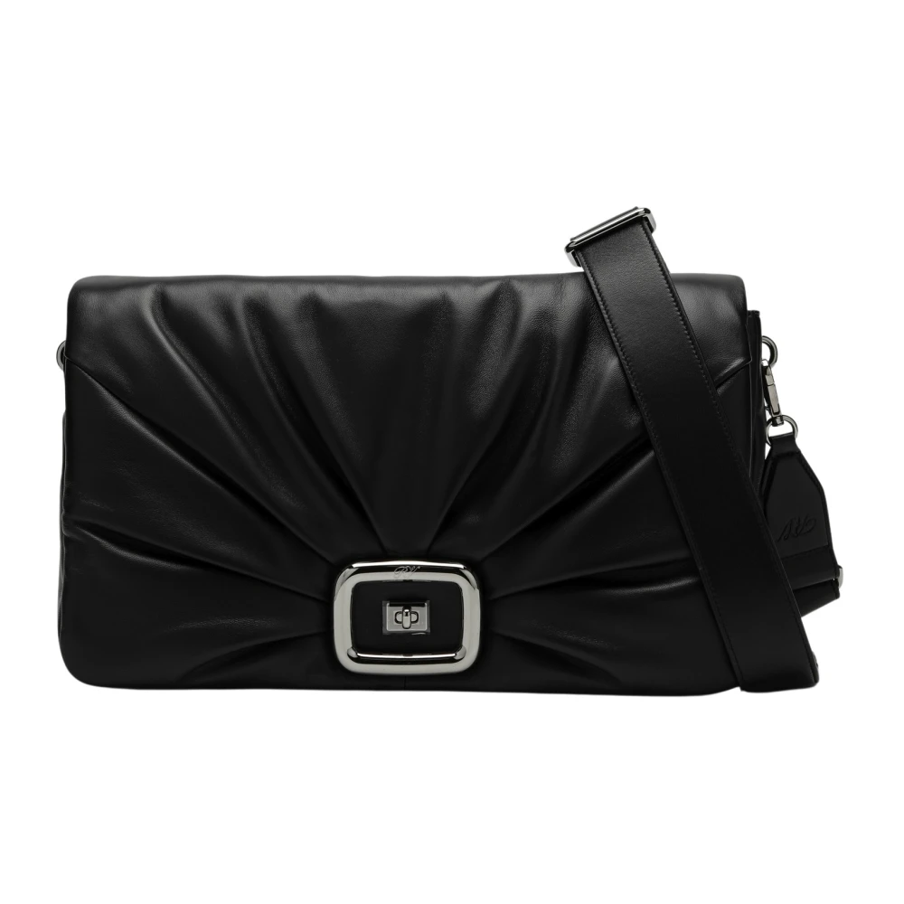 Roger Vivier Stijlvolle Schoudertas Viv Choc Stijl Black Dames