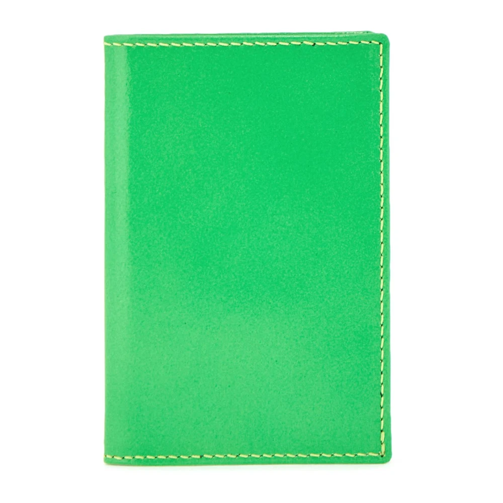 Comme des Garçons Compact Groen Leren Portemonnee Green Unisex