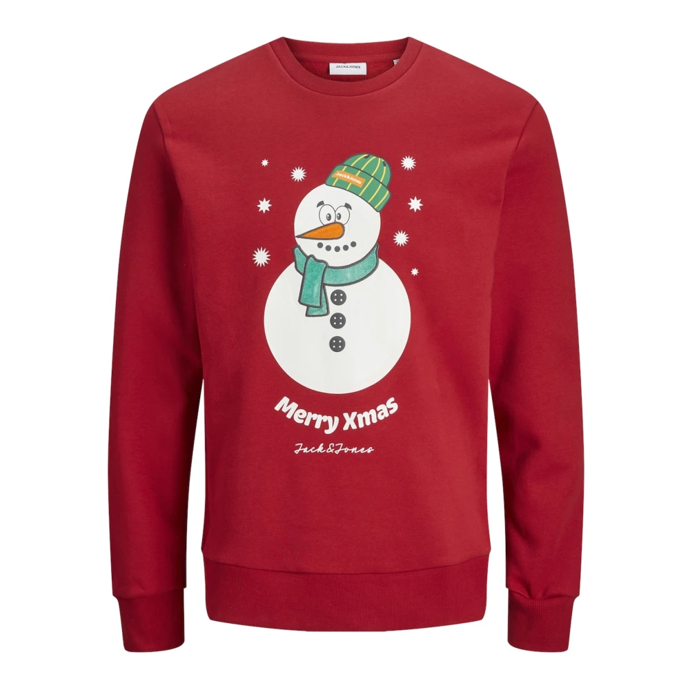 jack & jones Kerst Jolly Langarm Sweatshirt Red Heren