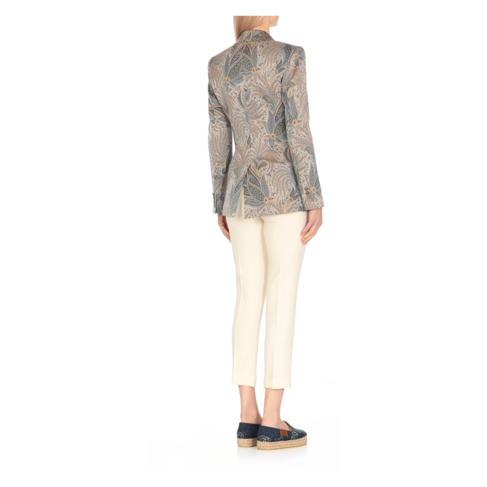 ETRO Multicolor Paisley Patroon Double-Breasted Blazer Multicolor Dames