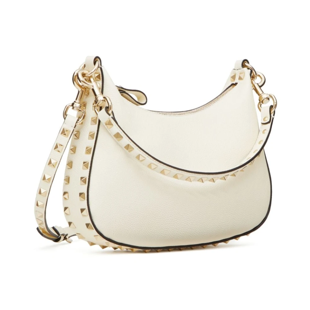 Valentino Garavani Witte leren tas met Rockstud-details White Dames