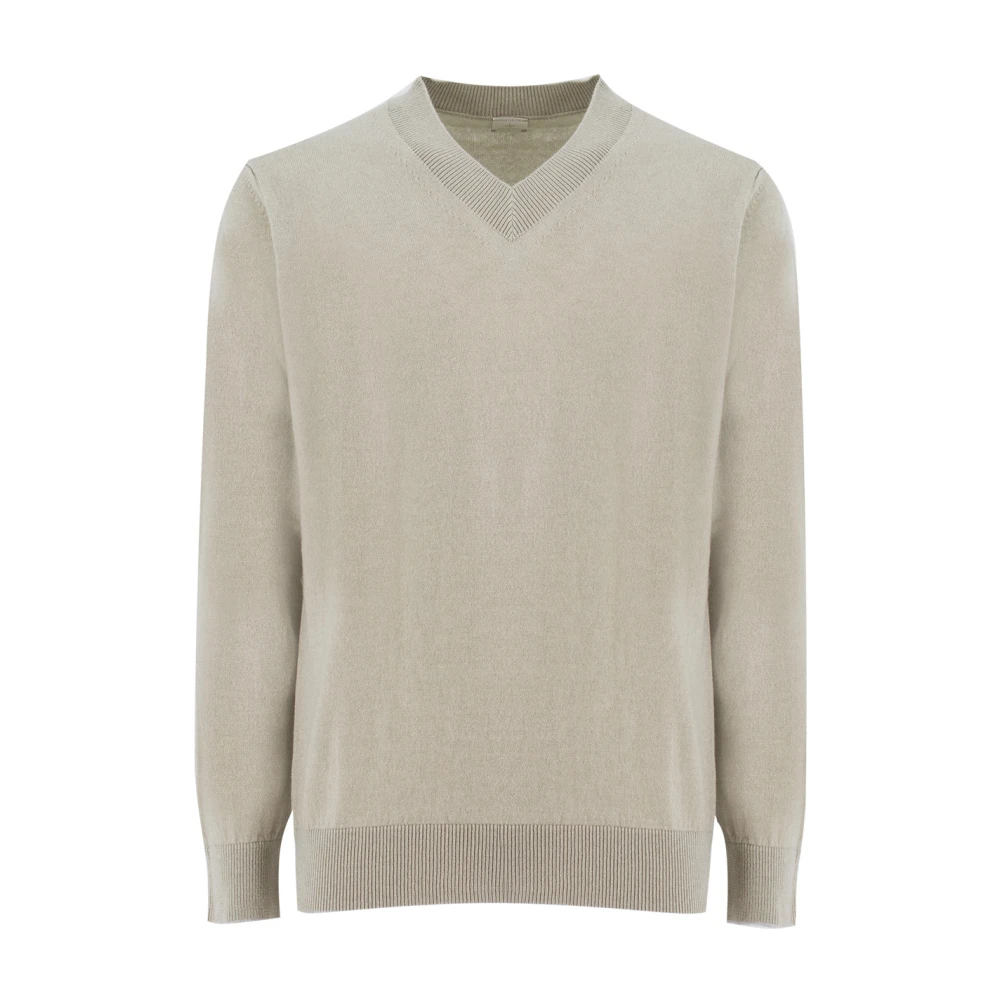 Eleventy Men's Gray V-Neck Knitwear, Xl, V-Neck Jumper