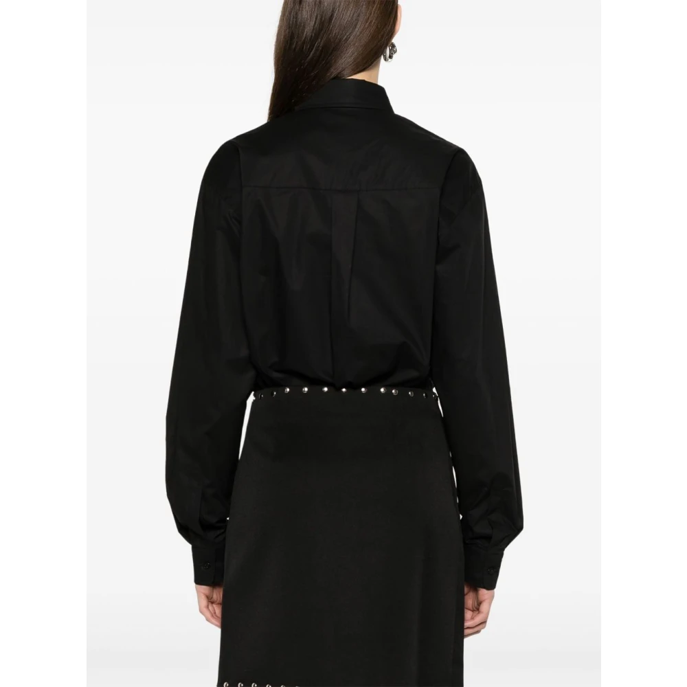 Coperni Zwarte knoopshirt met borstzak Black Dames