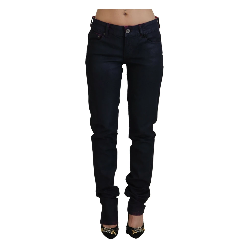 Just Cavalli Zwarte lage taille denim broek Black Dames
