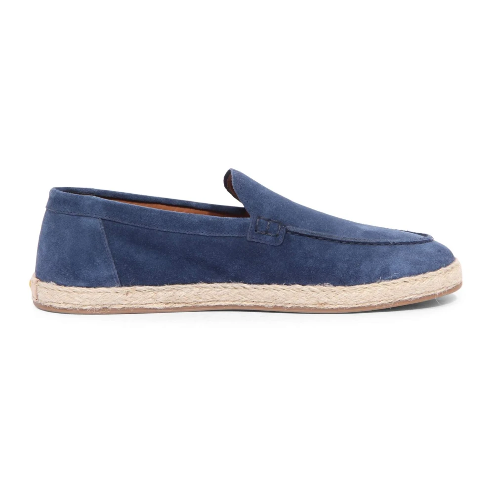 Doucal's Blue Loafers, Male, 11 Uk, Wash Loafer Mocassino Style Shoe