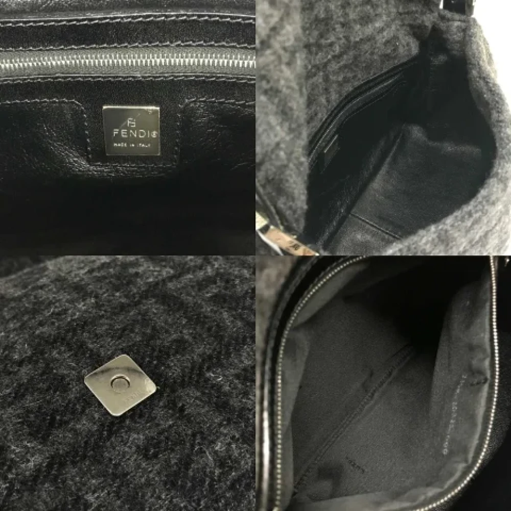 Fendi Vintage Pre-owned Canvas crossbody-bags Gray Dames