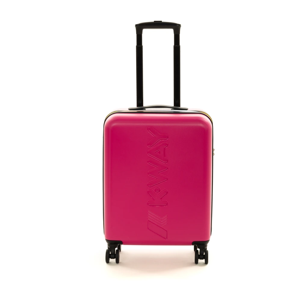 K-way Multicolor tassen met zwenkwielen Pink Dames