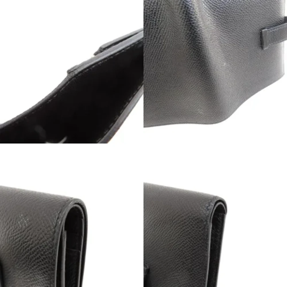 Hermès Vintage Pre-owned Leather wallets Black Dames