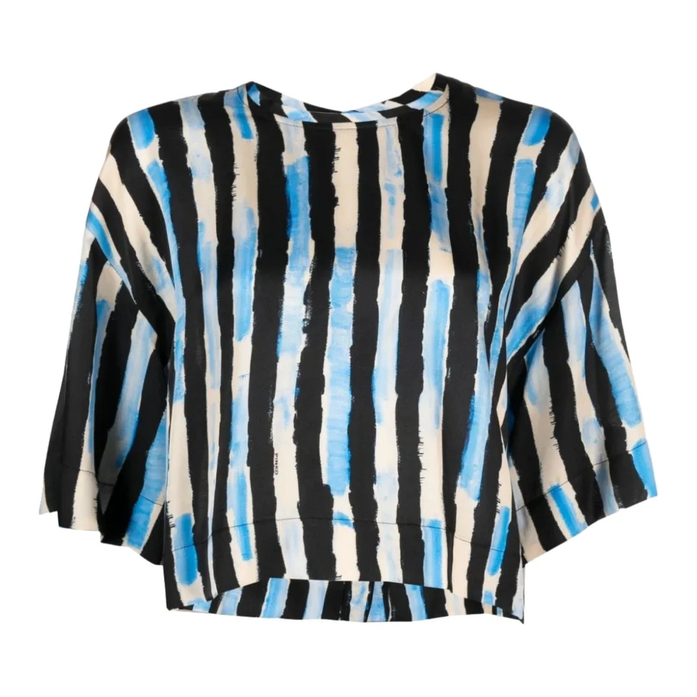 Pinko Multicolor V-hals blouse met draperend detail Multicolor Dames