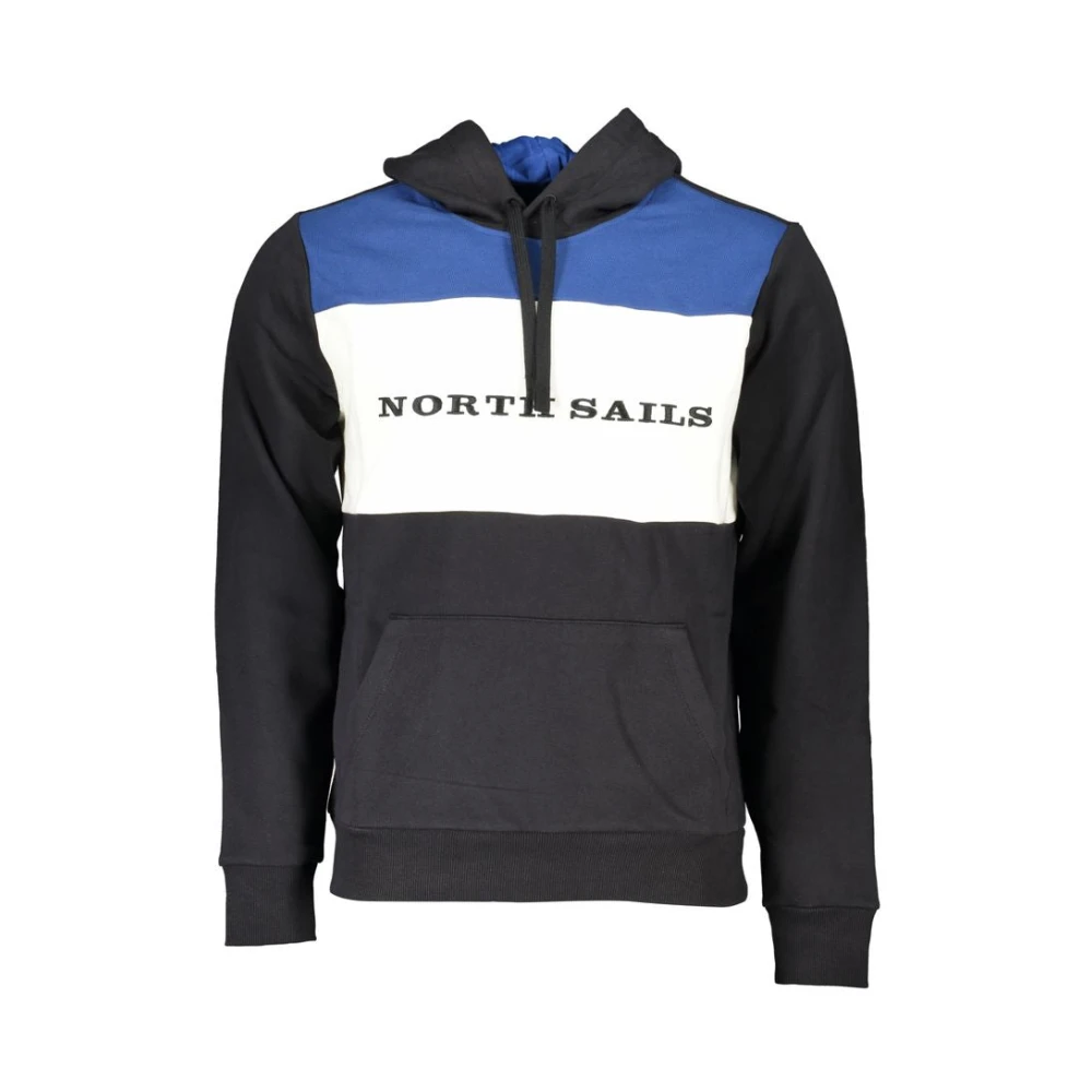 North Sails Men's Black Hooded Cotton Sweatshirt For