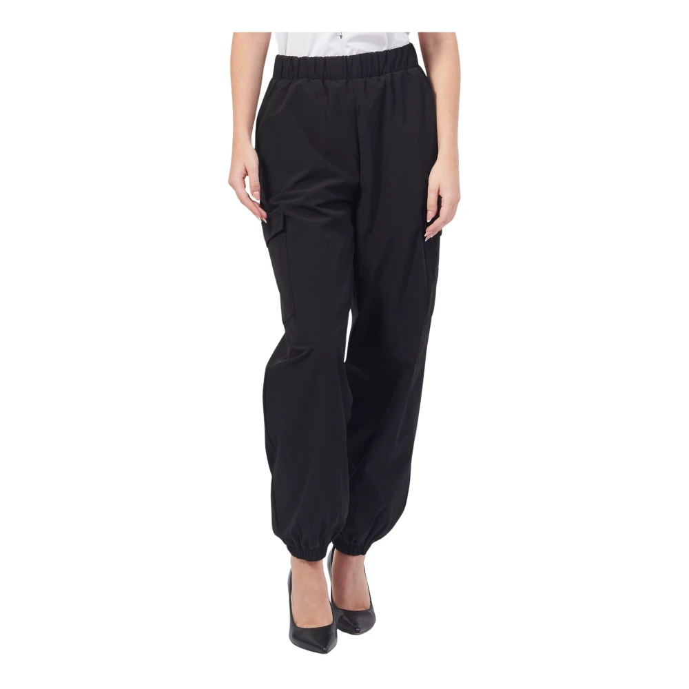 Emporio Armani Zwarte cargobroek met zakken Black Dames