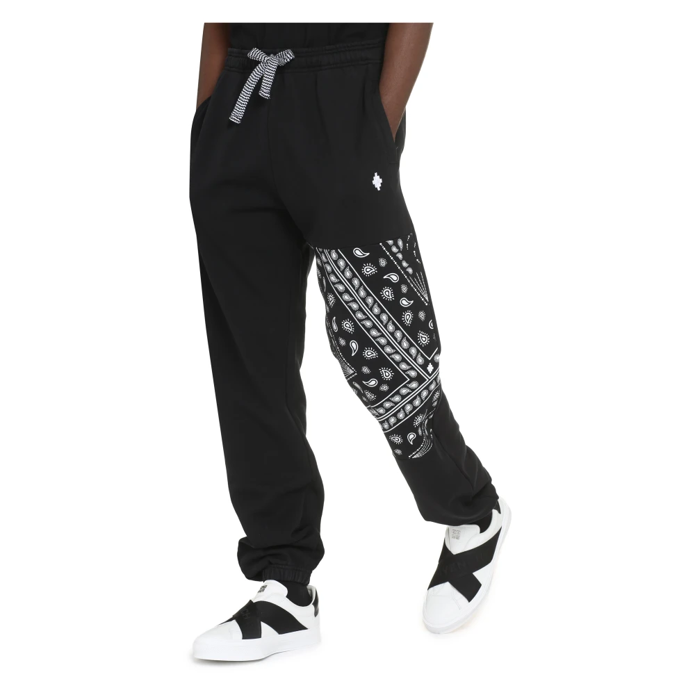 Marcelo Burlon Sweatpants met contrasterende print Black Heren