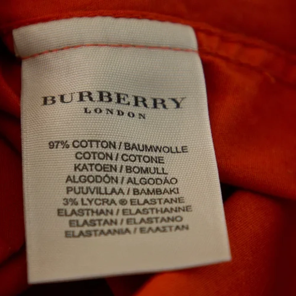 Burberry Vintage Pre-owned Cotton tops Orange Dames