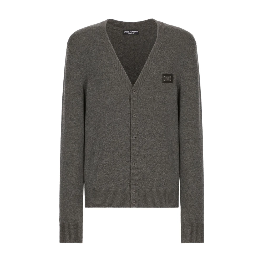 Dolce & Gabbana Stijlvolle Cardigan met Uniek Design Gray Heren