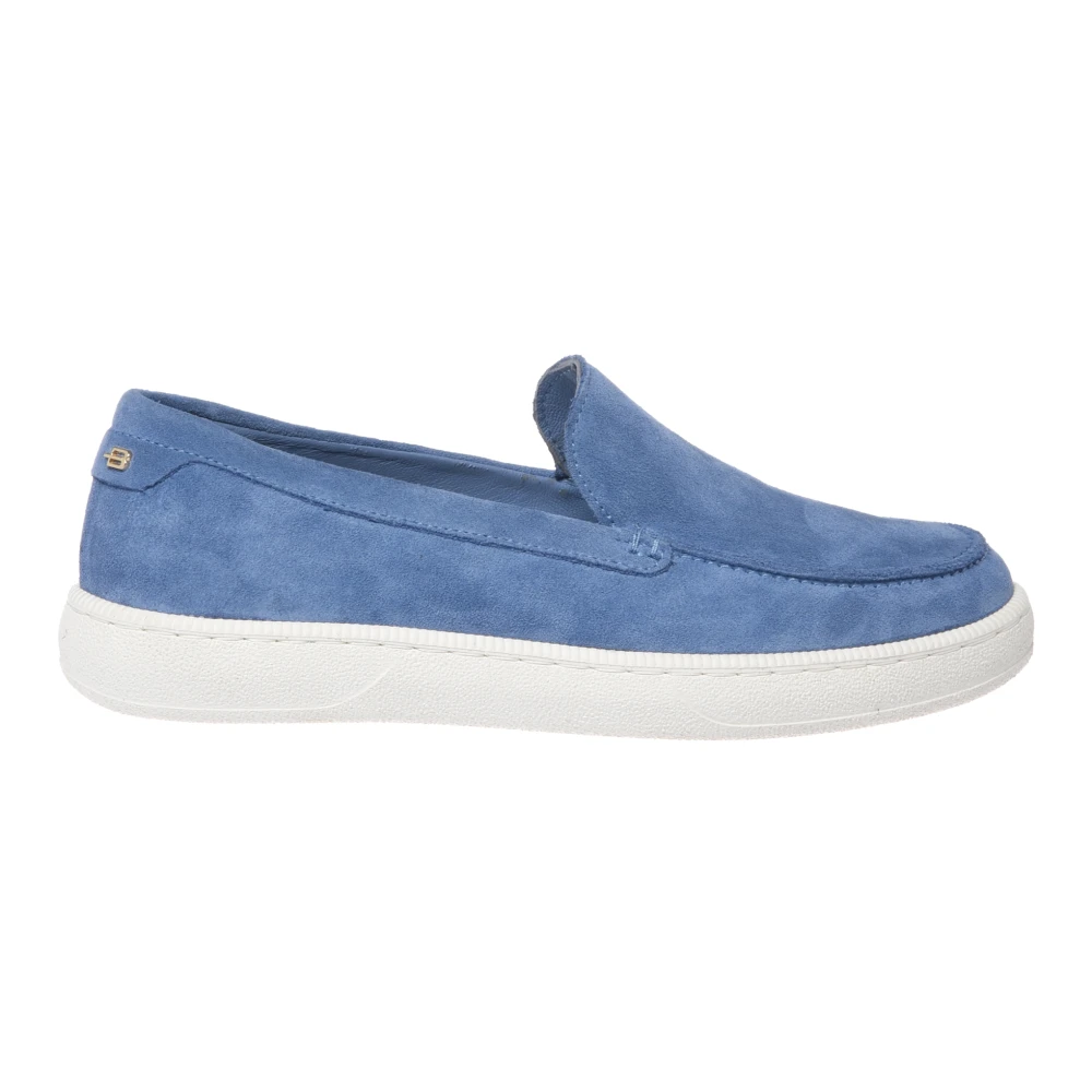 Baldinini - Mocasín Sin Cordones De Ante - Shoes - Mujer - Azul - 36 1/2 Eu