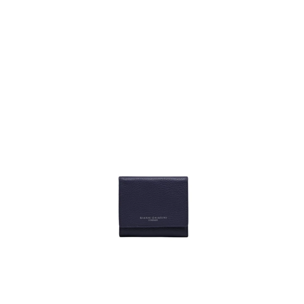 Gianni Chiarini Vrouw Blauw Accessoires Dames, One Size, Leer, Grain Wallet