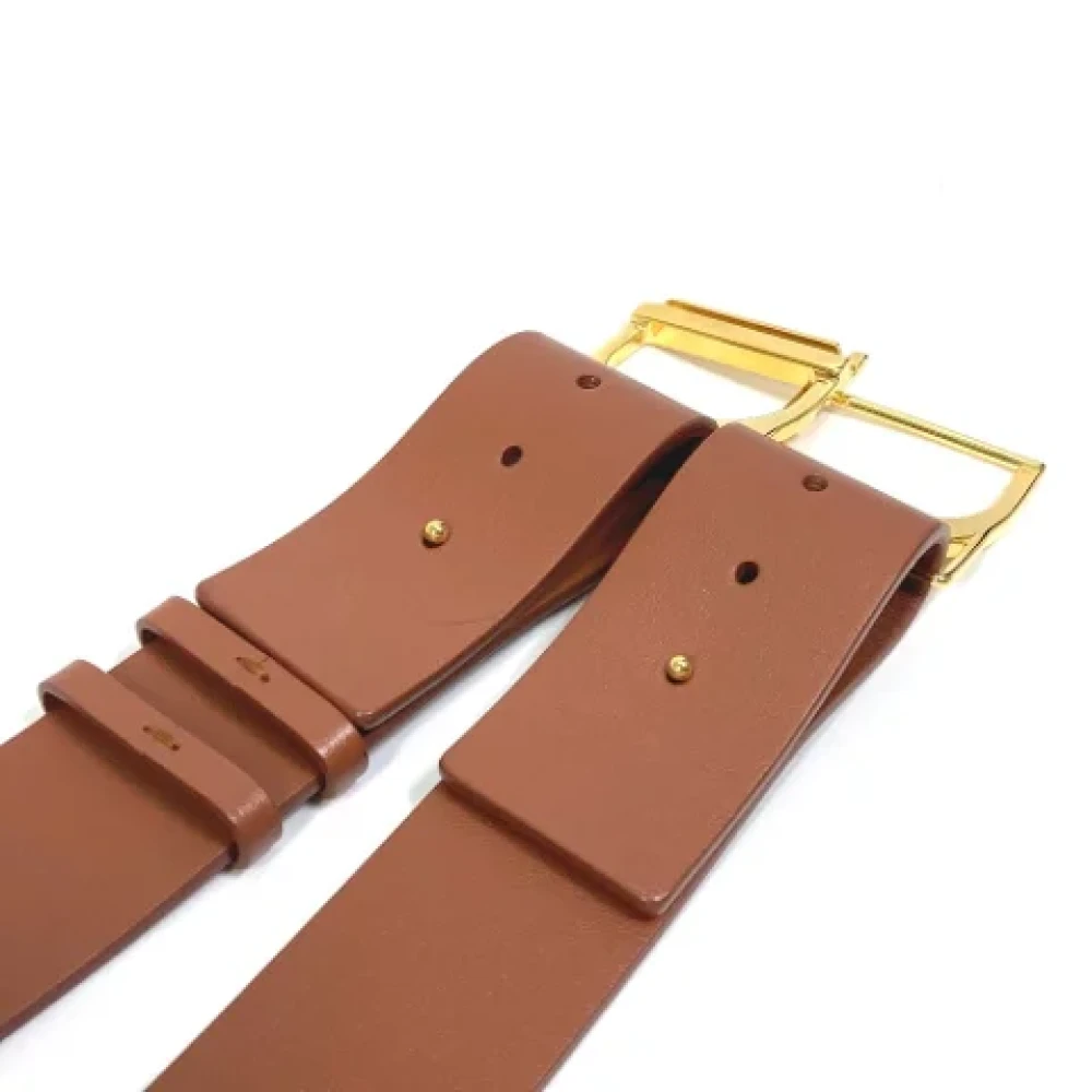 Dior Vintage Pre-owned Leather belts Brown Dames