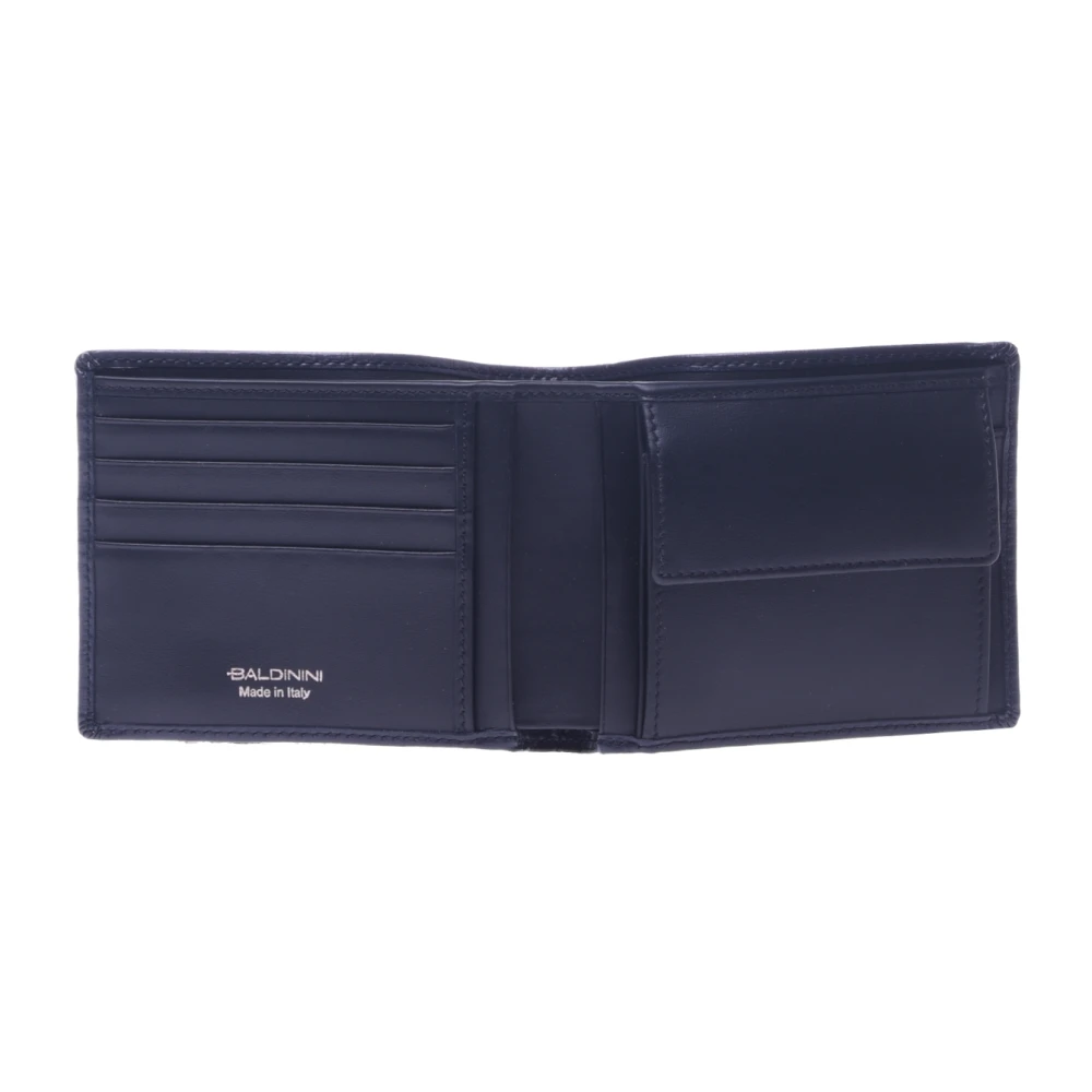 Baldinini Wallet in dark blue palmellato leather Blue Heren