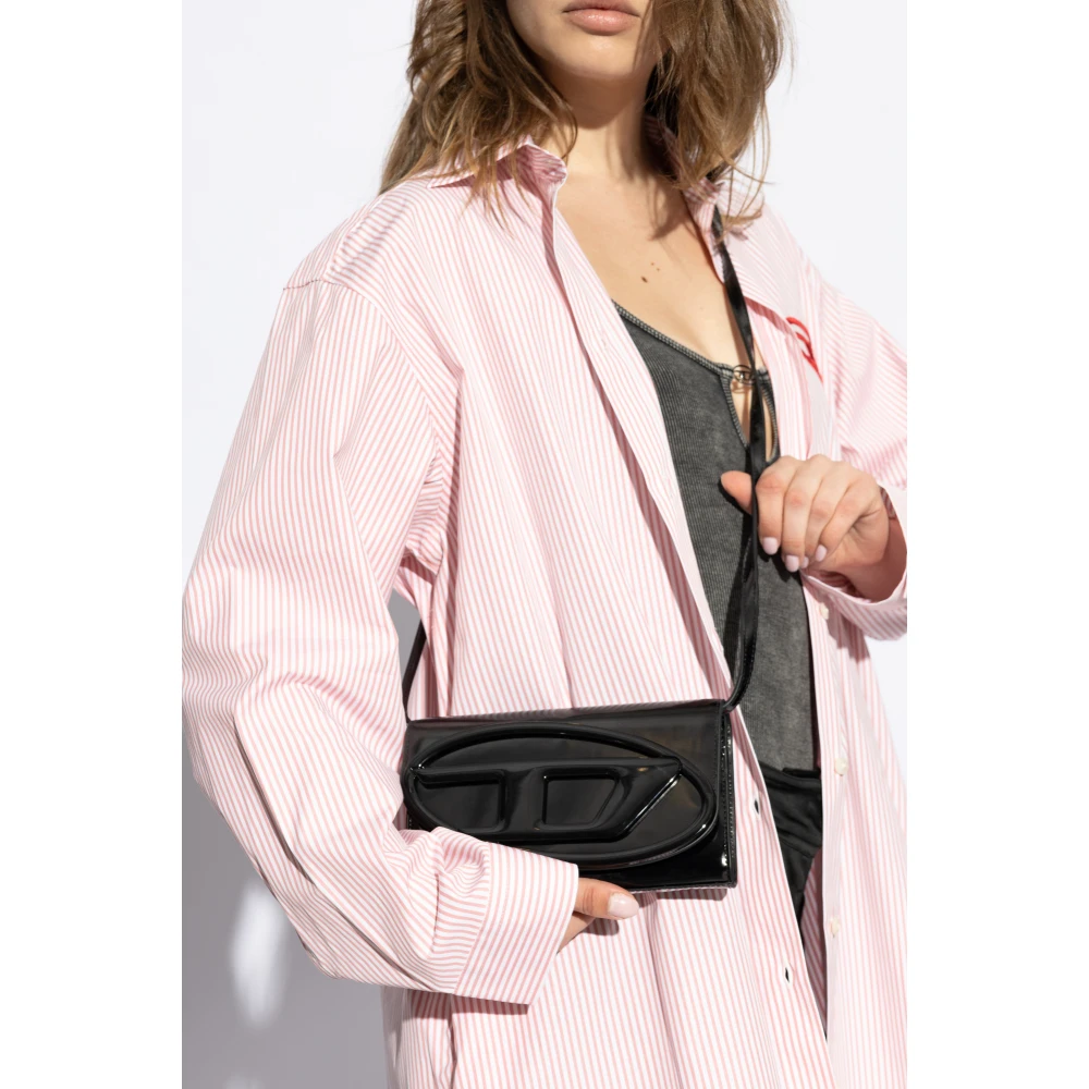 Diesel Portemonnee aan de 1DR riem Black Dames