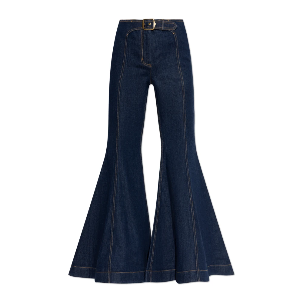 Zimmermann Women's Blue Flare Jeans, W27, Flared Jeans