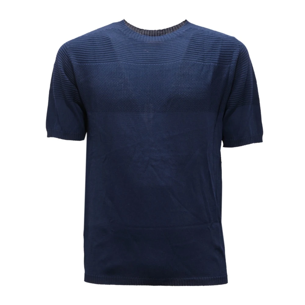 Daniele Fiesoli Men's Blue Viscose Knit Sweater Made In Italy