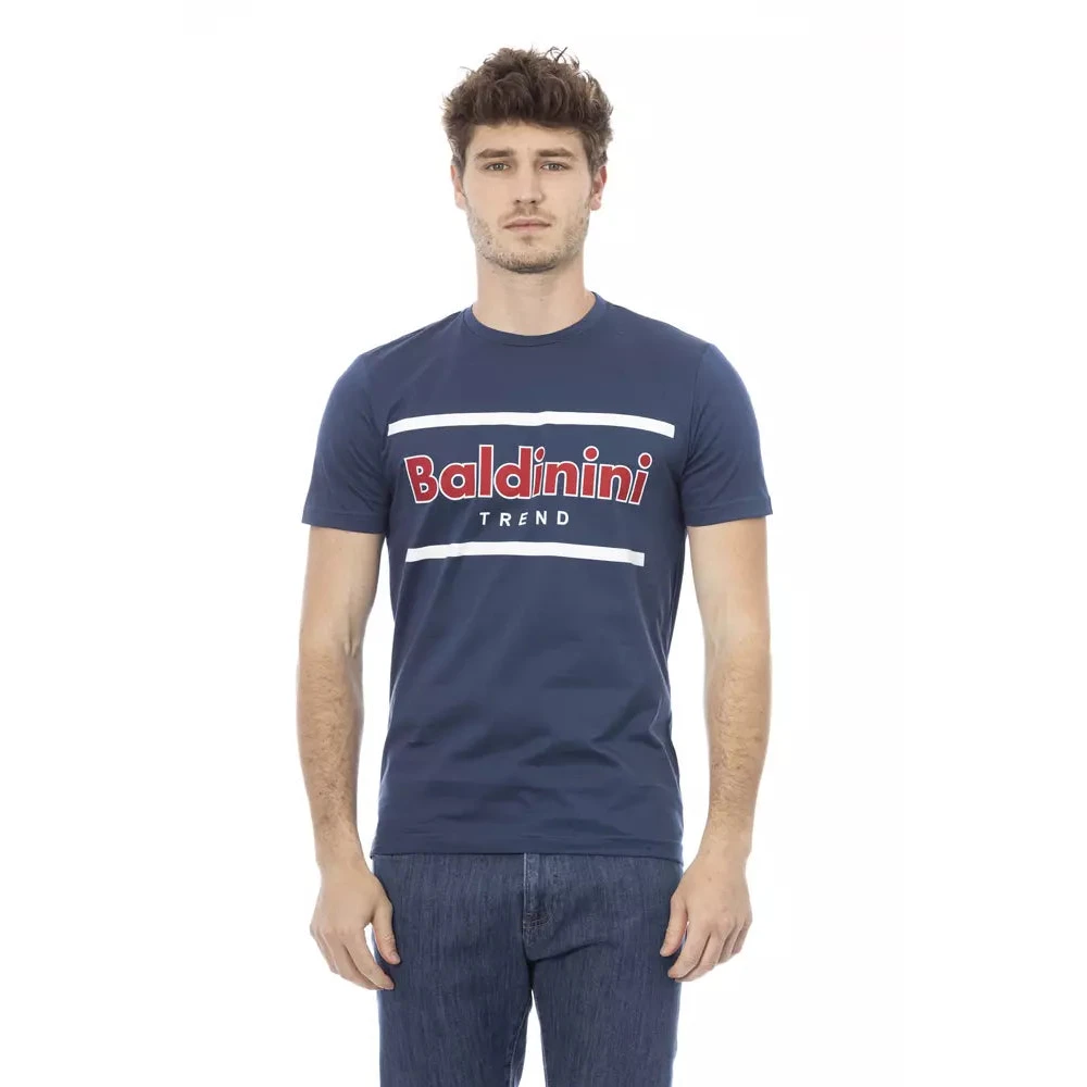 Baldinini Trendig blå bomulls-T-shirt Blue, Herr