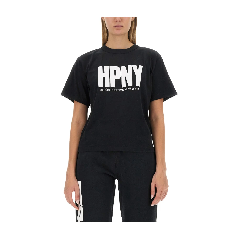 Heron Preston T-shirt met logoprint Black Dames