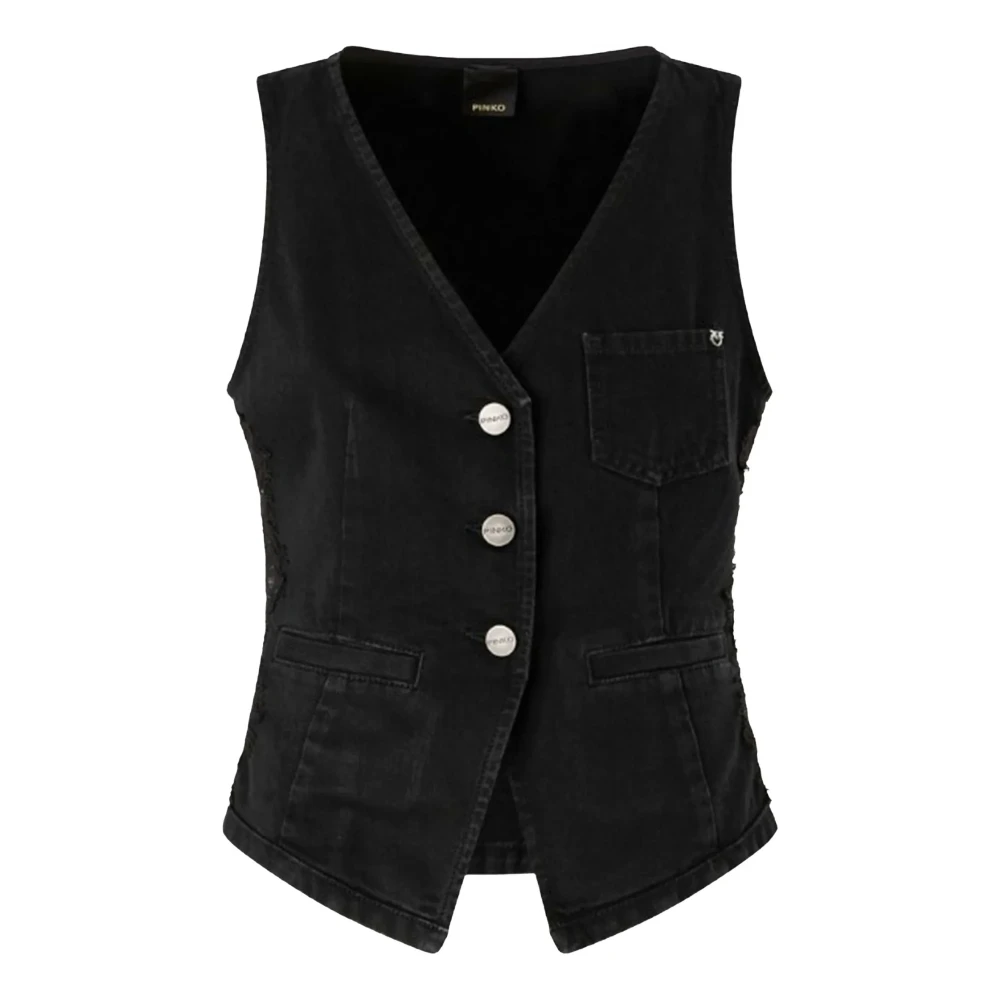 Pinko Women's Black Gardener Gilet - Waistcoats - M - Jackets