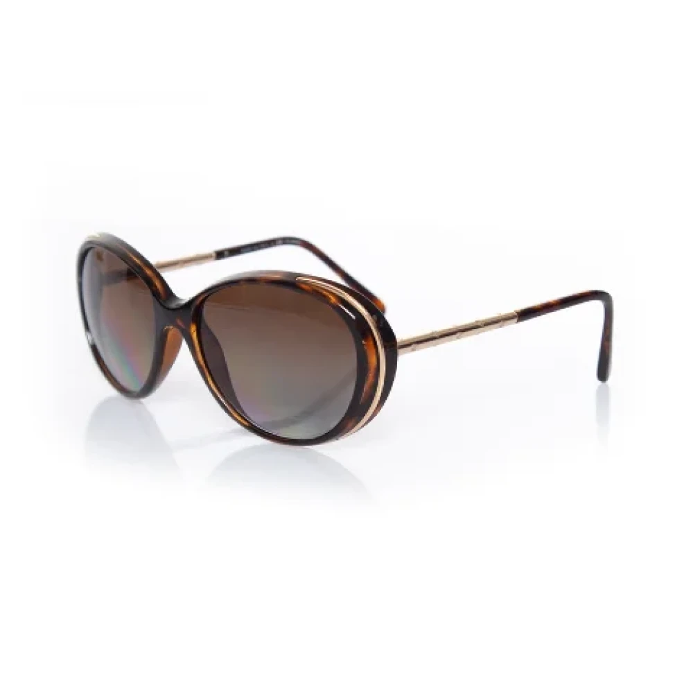 Chanel Vintage Pre-owned Plastic sunglasses Brown Dames