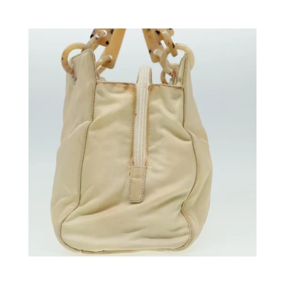 Prada Vintage Pre-owned Nylon handbags Beige Dames