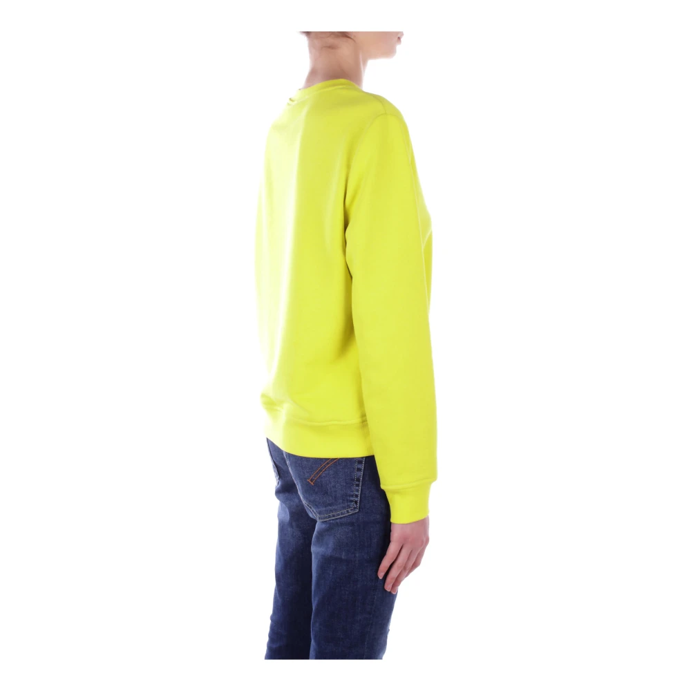 Elisabetta Franchi Gele Sweater met Front Logo Yellow Dames