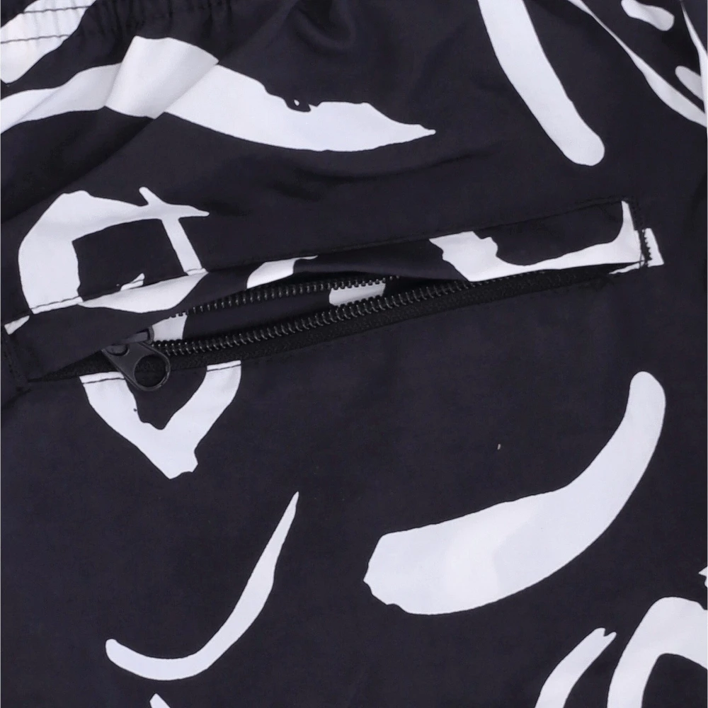 Obey Zwart Multi Shorts Elastische Koord Zak Black Heren