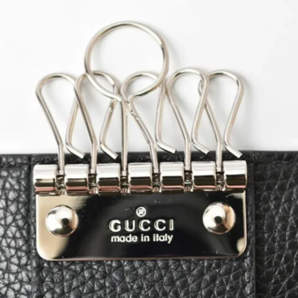 Gucci Vintage Pre-owned Leather key-holders Black Dames