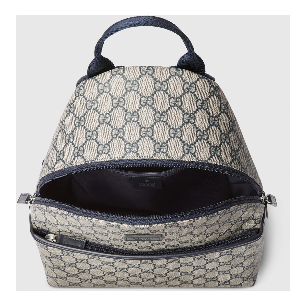 Gucci Kinderen Beige Rugzak Blauw Leer Beige Heren