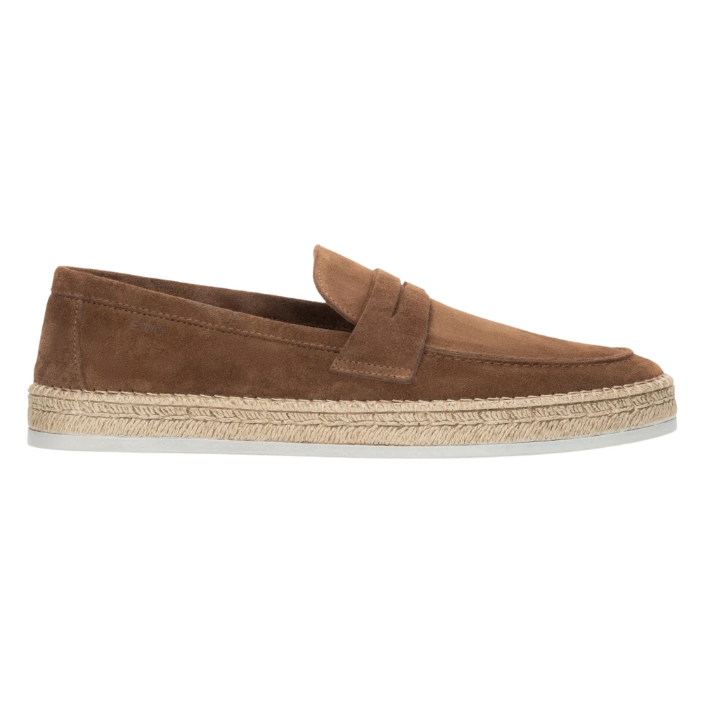 Estro Brown Moccasins - Male - Loafers - 9 Uk - Shoes