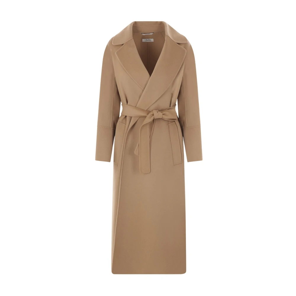 Max Mara Bruine Wollen Omslagjas Brown Dames
