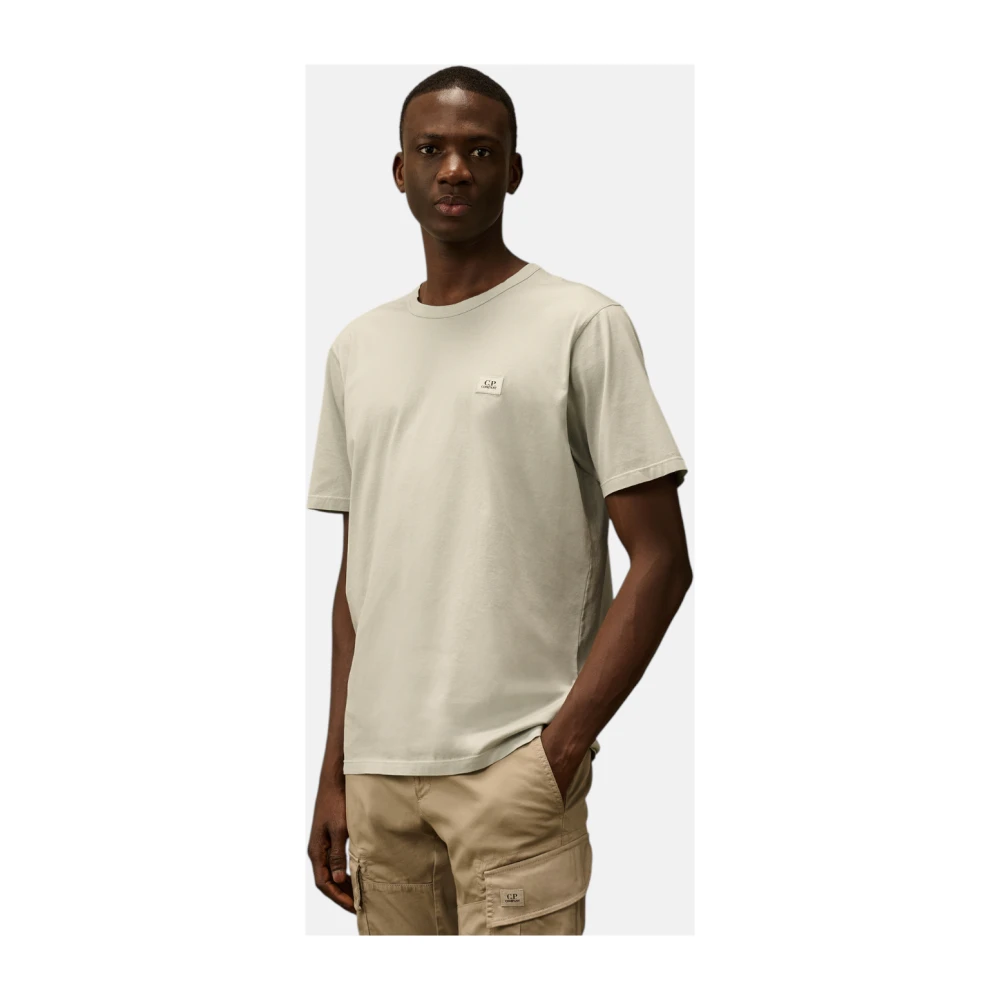 C.P. Company Blauwe Vos Minimalistisch T-shirt Elegantie Comfort Gray Heren