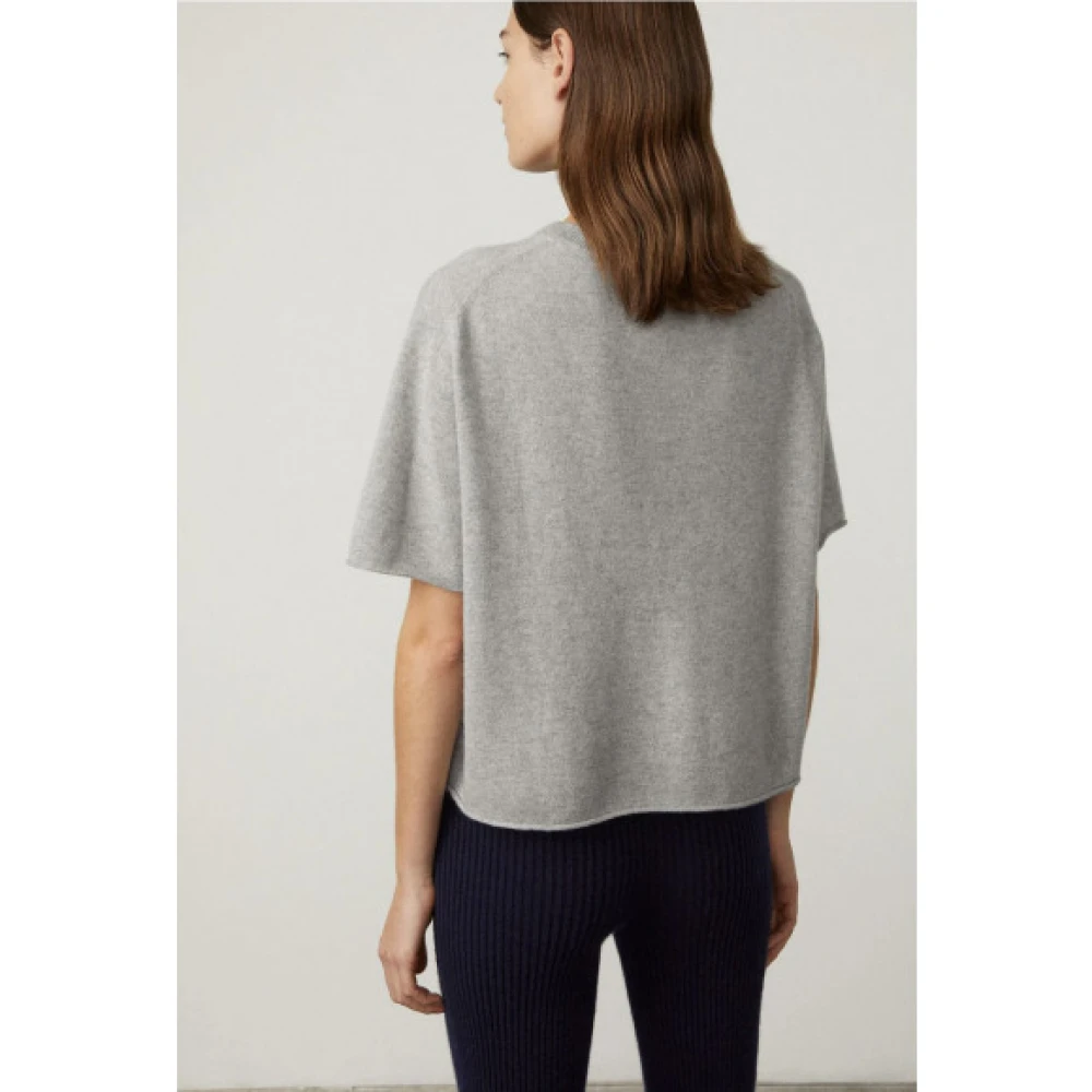 Lisa Yang Kasjmier T-shirt in stijlvol ontwerp Gray Dames